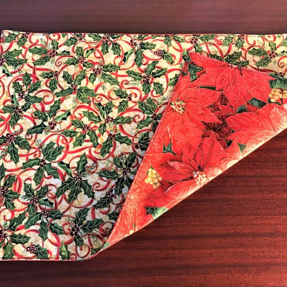 Christmas Placemats Reversible Placemats Autumn Fall Double Sided Set OF 6 - Picture 3 of 3